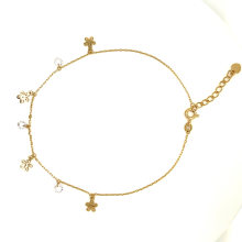 925 Silver Jewelry 18K Gold Fashion Chain Anklet